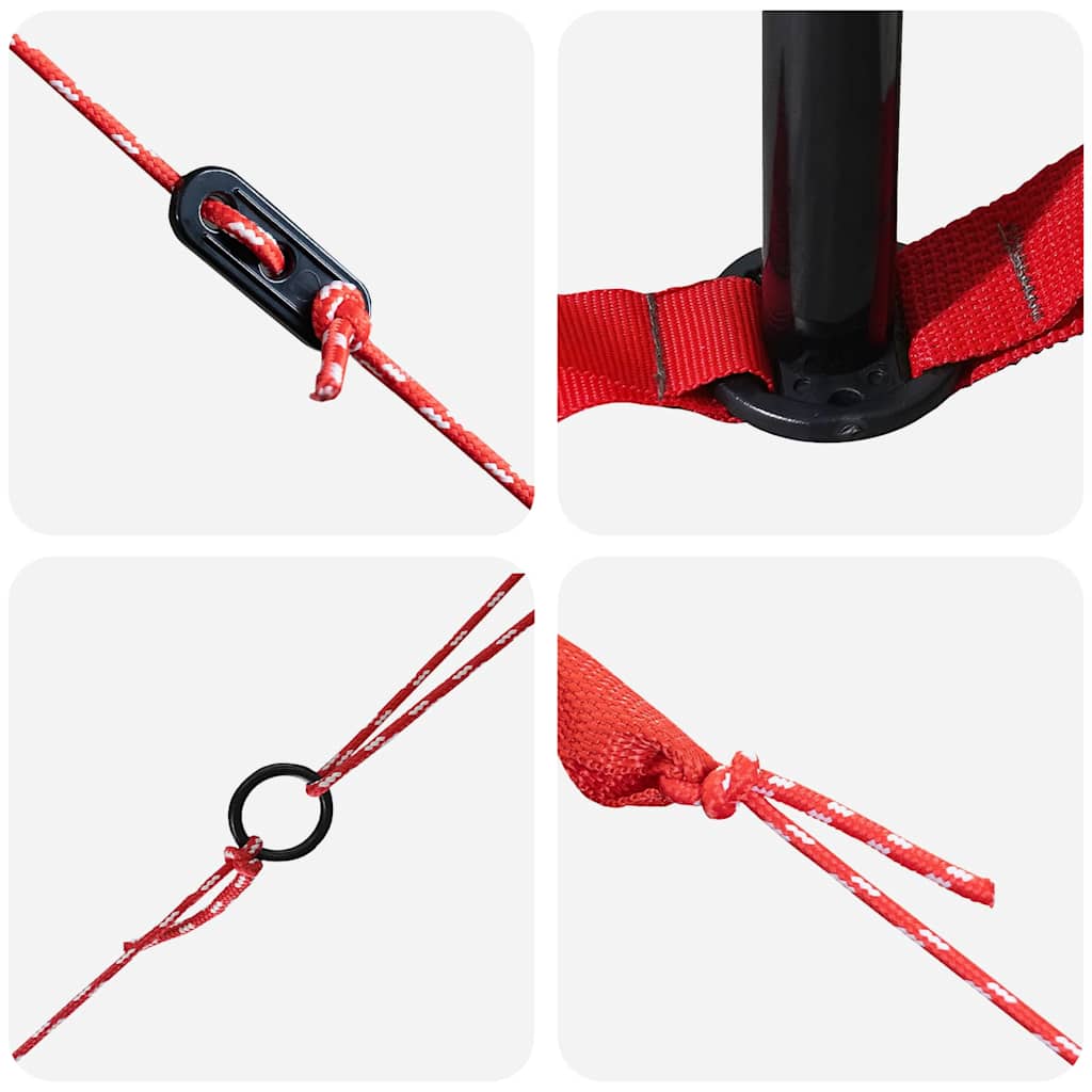 Teepee Zelt mit Dach Grün und Grau 490 x 410 x 210 cm