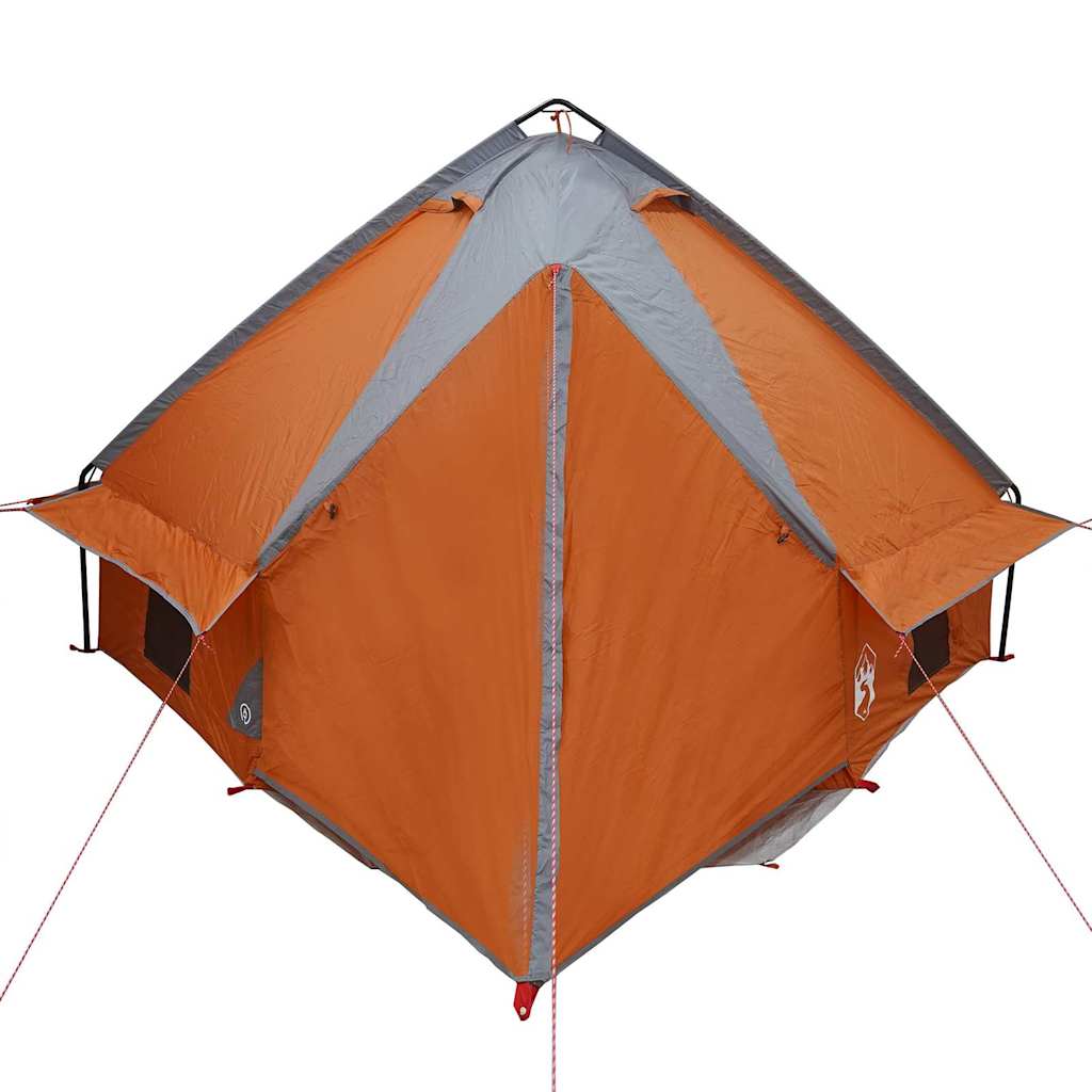 Teepee Zelt mit Dach Grau und Orange 490 x 410 x 210 cm