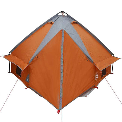 Teepee Zelt mit Dach Grau und Orange 490 x 410 x 210 cm