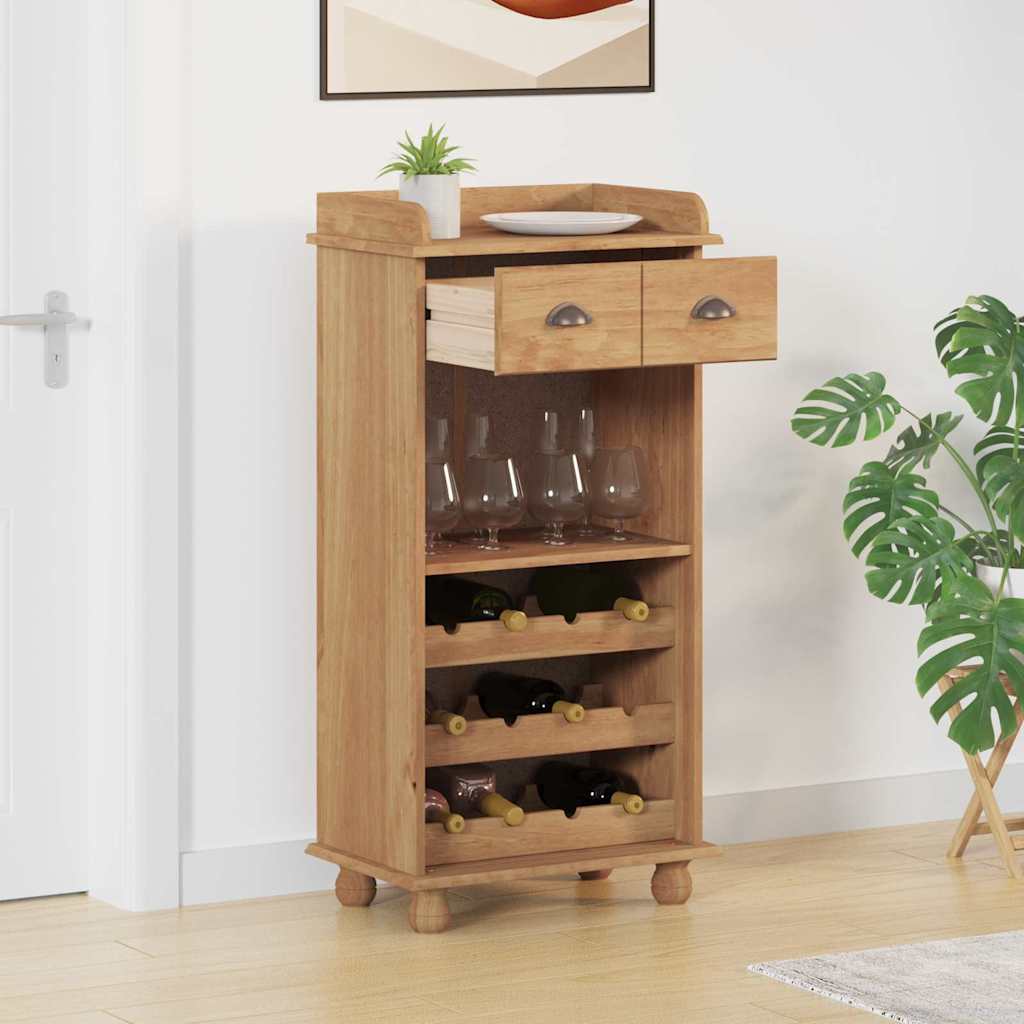 Weinschrank ASKIM Honigwachs 57 x 37 x 114 cm