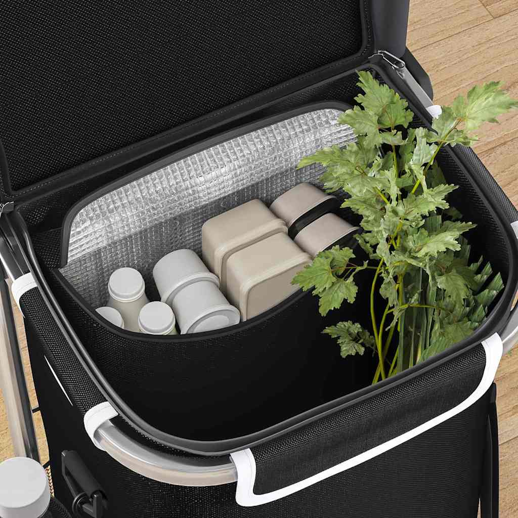 Einkaufswagen Schwarz 36,5 x 46,5 x 100,5 cm Oxford-stoff