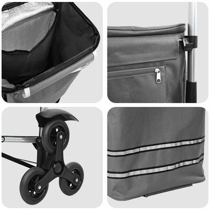 Einkaufswagen Grau 47 x 39 x 100,5 cm Oxford-stoff