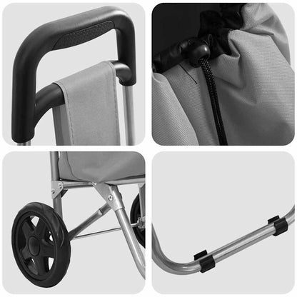 Einkaufswagen Grau 35 x 28 x 92 cm Oxford-stoff