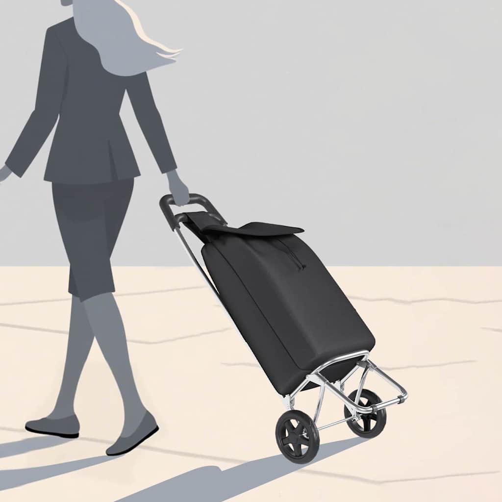 Einkaufswagen Schwarz 35 x 28 x 92 cm Oxford-stoff