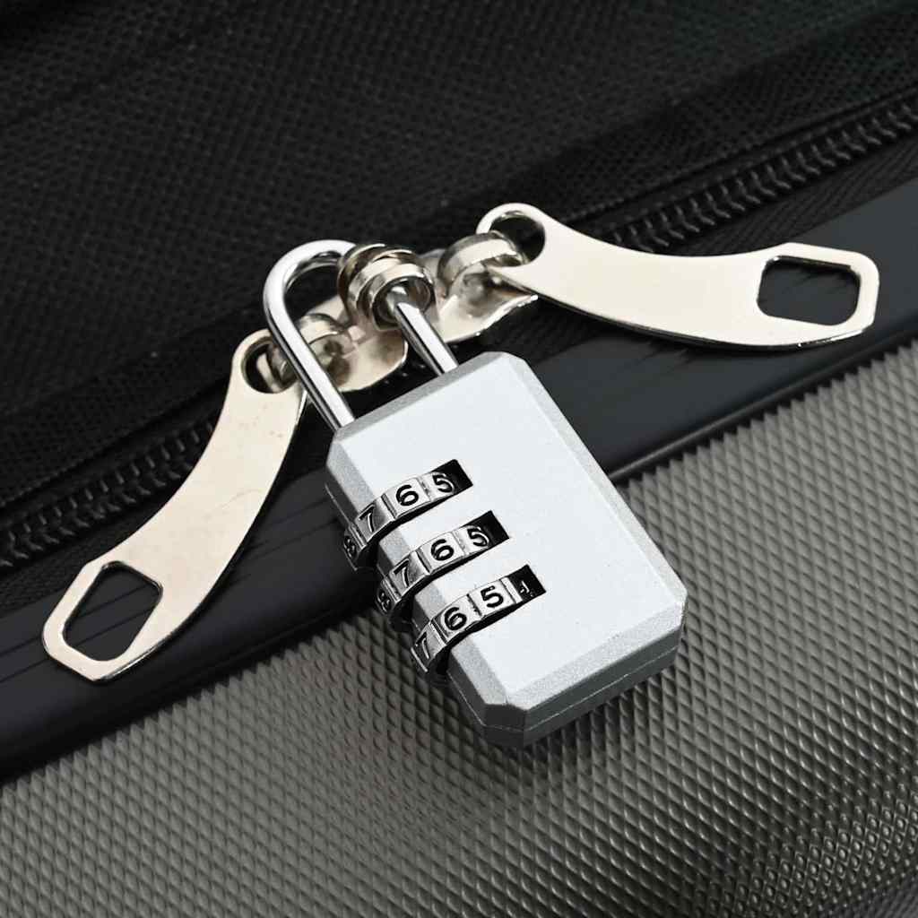 Koffer mit Schloss Dunkelgrau 34 x 23 x 55,5 cm ABS Kunststoff