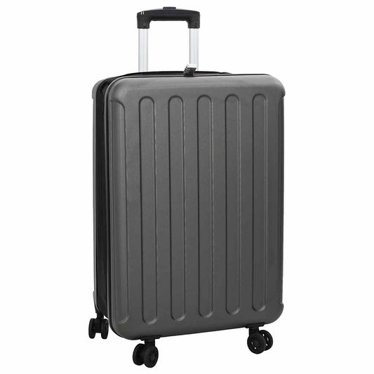 Koffer mit Schloss Dunkelgrau 43 x 27 x 66 cm ABS Kunststoff