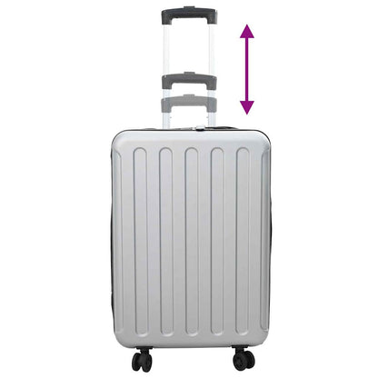 Koffer mit Schloss Silber 43 x 27 x 66 cm ABS Kunststoff