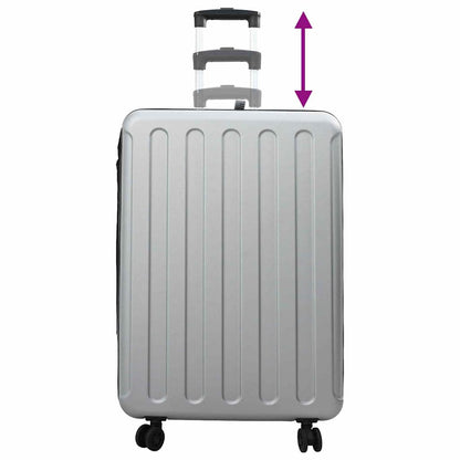 Koffer mit Schloss Silber 50 x 30 x 76 cm ABS Kunststoff