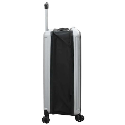 Koffer mit Schloss Silber 50 x 30 x 76 cm ABS Kunststoff