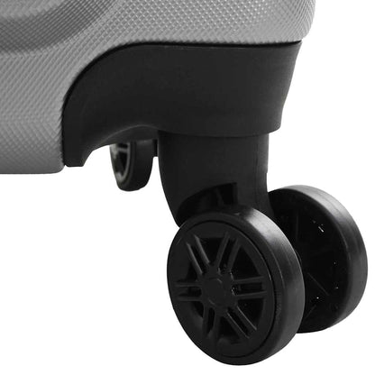 Koffer mit Schloss 3 pcs Silber 50 x 31 x 78 cm ABS Kunststoff