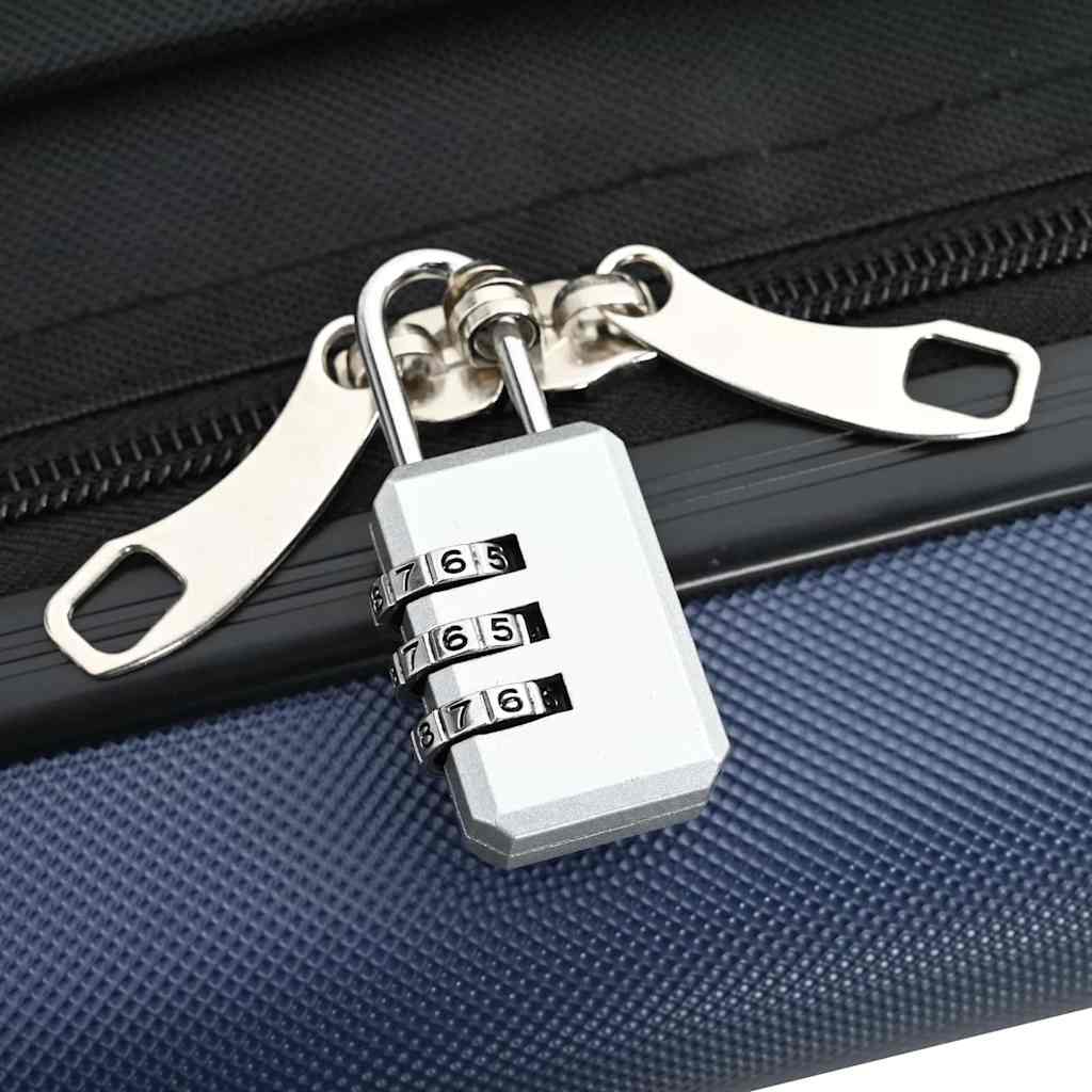 Koffer mit Schloss Dunkelblau 43 x 27 x 66 cm ABS Kunststoff