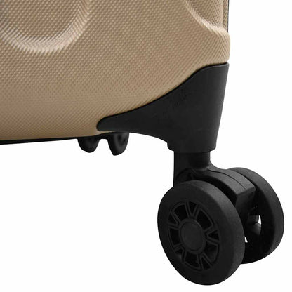 Koffer mit Schloss Champagner 34 x 23 x 55,5 cm ABS Kunststoff