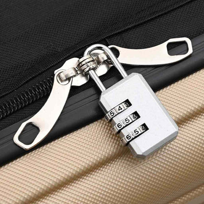 Koffer mit Schloss Champagner 43 x 27 x 66 cm ABS Kunststoff