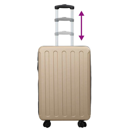 Koffer mit Schloss Champagner 50 x 30 x 76 cm ABS Kunststoff