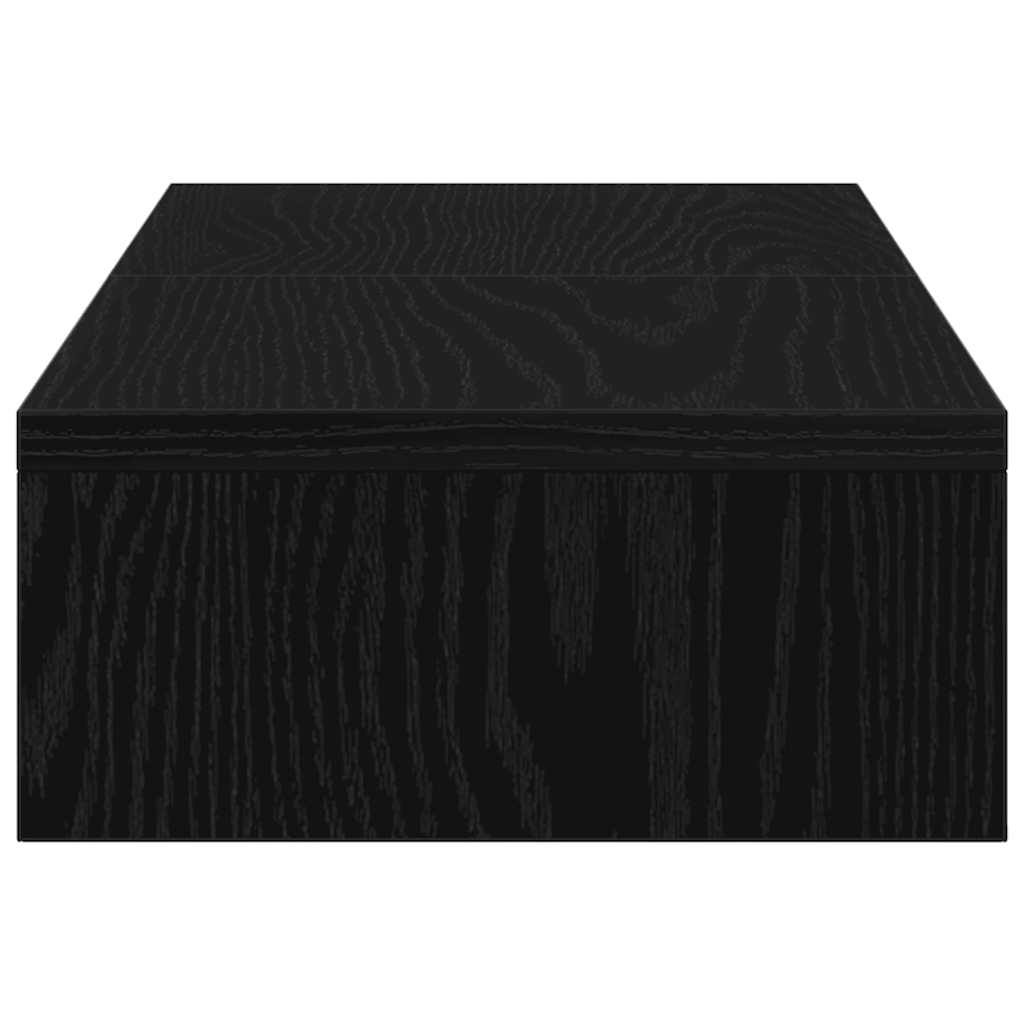 Monitorständer Verstellbar Schwarz Eichen-Optik 60x24x10,5 cm