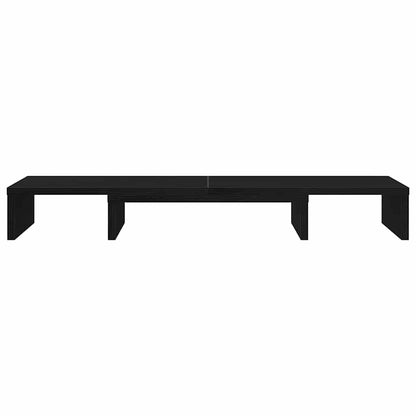 Monitorständer Verstellbar Schwarz Eichen-Optik 80x24x10,5 cm