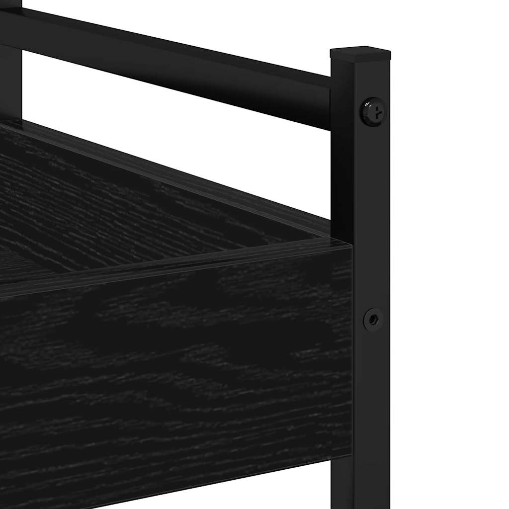 Küchentrolley Schwarz Eichen-Optik 50 x 30 x 70 cm