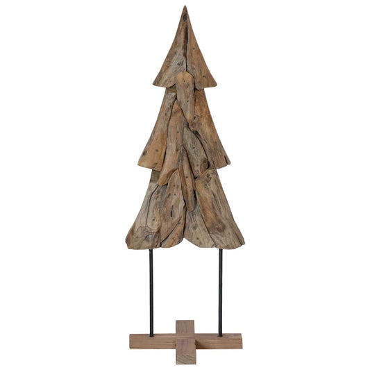 Weihnachtsbaum mit Ständer Braun 120 cm Massivholz Teak