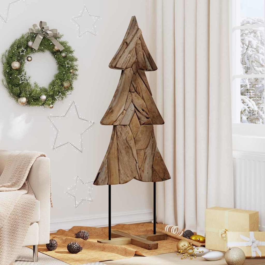 Weihnachtsbaum mit Ständer Braun 150 cm Massivholz Teak