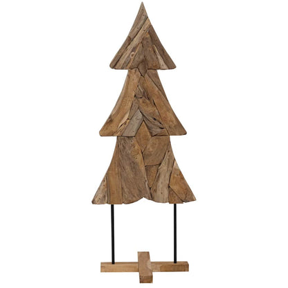 Weihnachtsbaum mit Ständer Braun 150 cm Massivholz Teak
