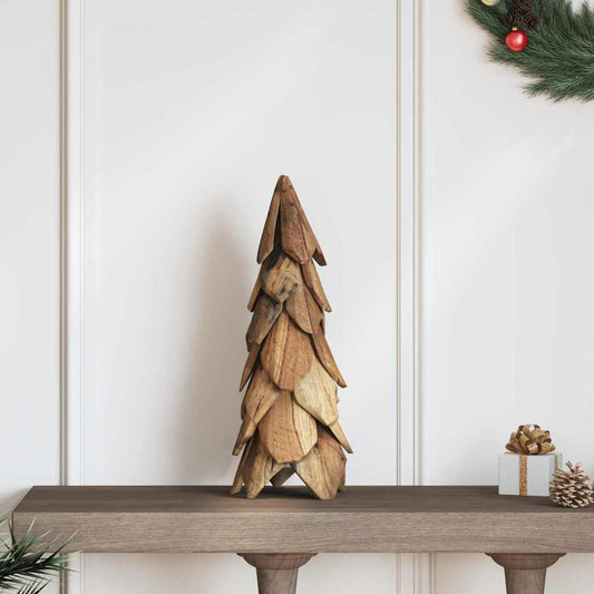 Weihnachtsbaum mit Ständer Braun 50 cm Massivholz Teak