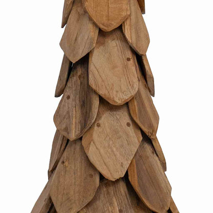 Weihnachtsbaum mit Ständer Braun 110 cm Massivholz Teak