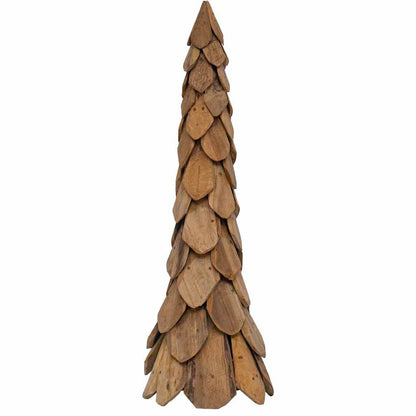Weihnachtsbaum mit Ständer Braun 110 cm Massivholz Teak