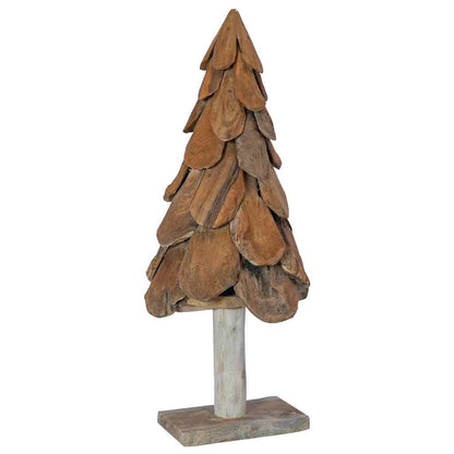 Weihnachtsbaum mit Ständer Braun 90 cm Massivholz Teak
