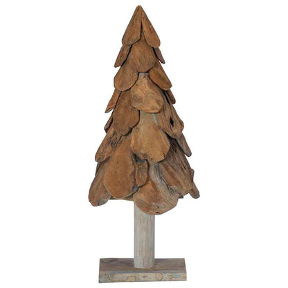 Weihnachtsbaum mit Ständer Braun 90 cm Massivholz Teak
