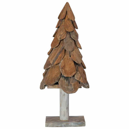 Weihnachtsbaum mit Ständer Braun 90 cm Massivholz Teak