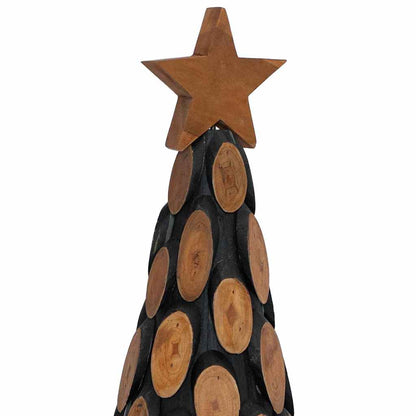 Weihnachtsbaum mit Ständer Braun 90 cm Massivholz Teak