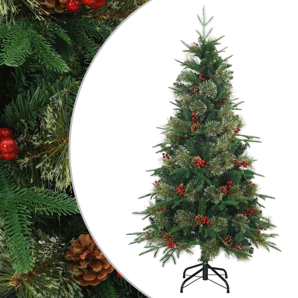 Künstlicher klappbarer Weihnachtsbaum mit Ständer Grün 120 cm