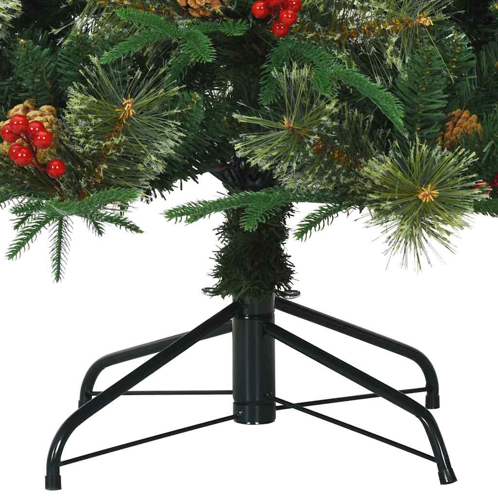Künstlicher klappbarer Weihnachtsbaum mit Ständer Grün 210 cm