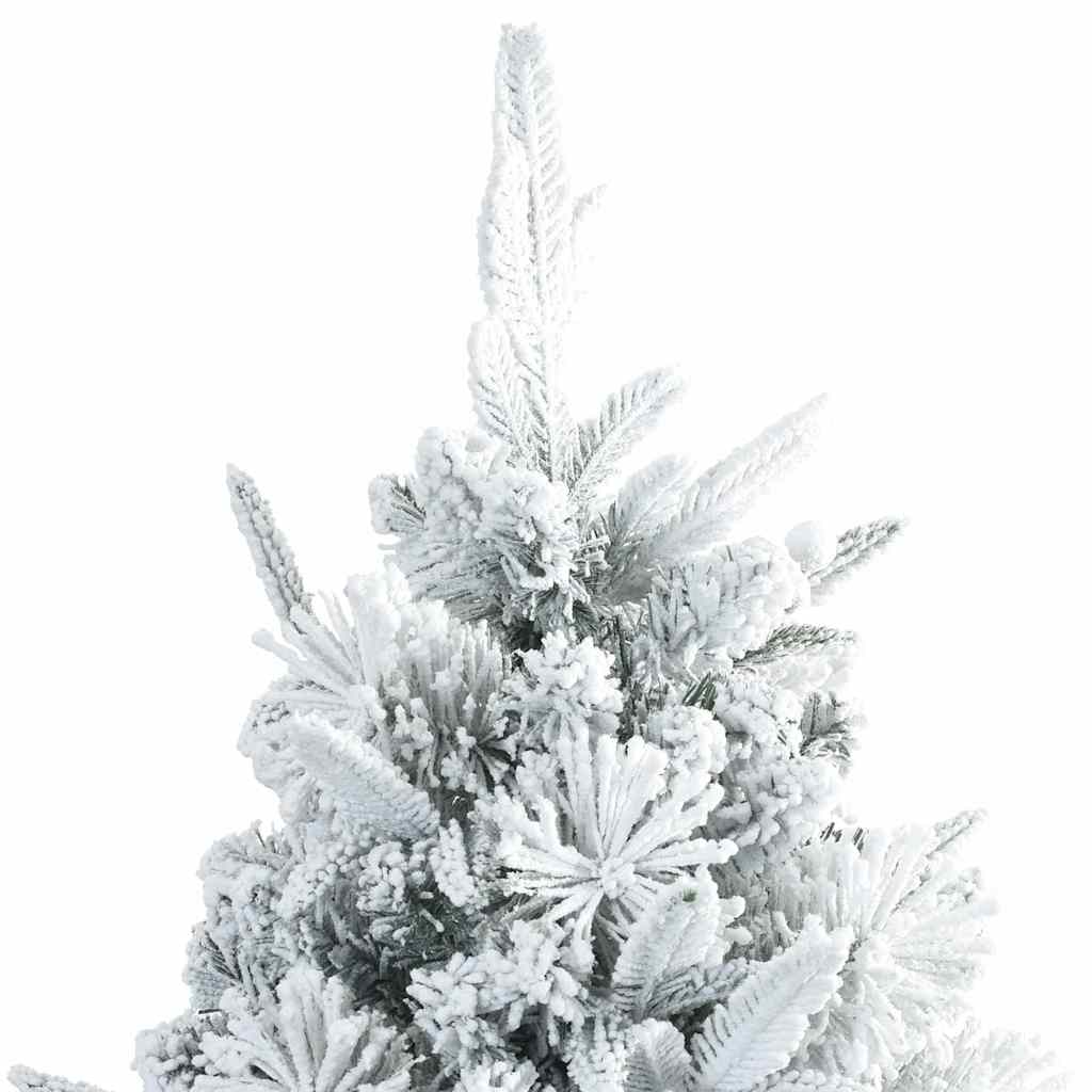Künstlicher Scharnier-Weihnachtsbaum schneebedeckt Weiß 180 cm