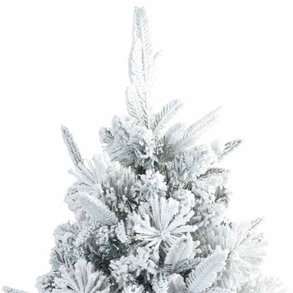 Künstlicher Scharnier-Weihnachtsbaum schneebedeckt Weiß 180 cm