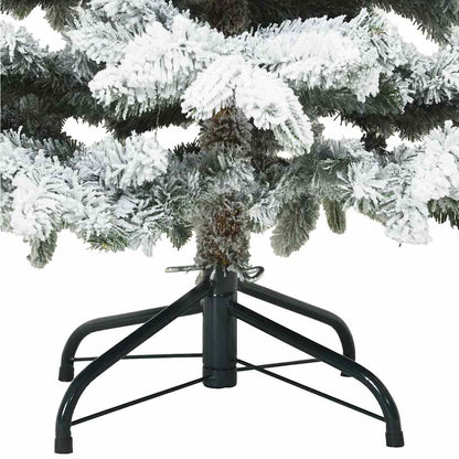 Künstlicher Scharnier-Weihnachtsbaum schneebedeckt Weiß 120 cm