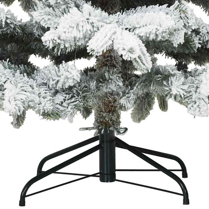 Künstlicher Scharnier-Weihnachtsbaum schneebedeckt Weiß 210 cm