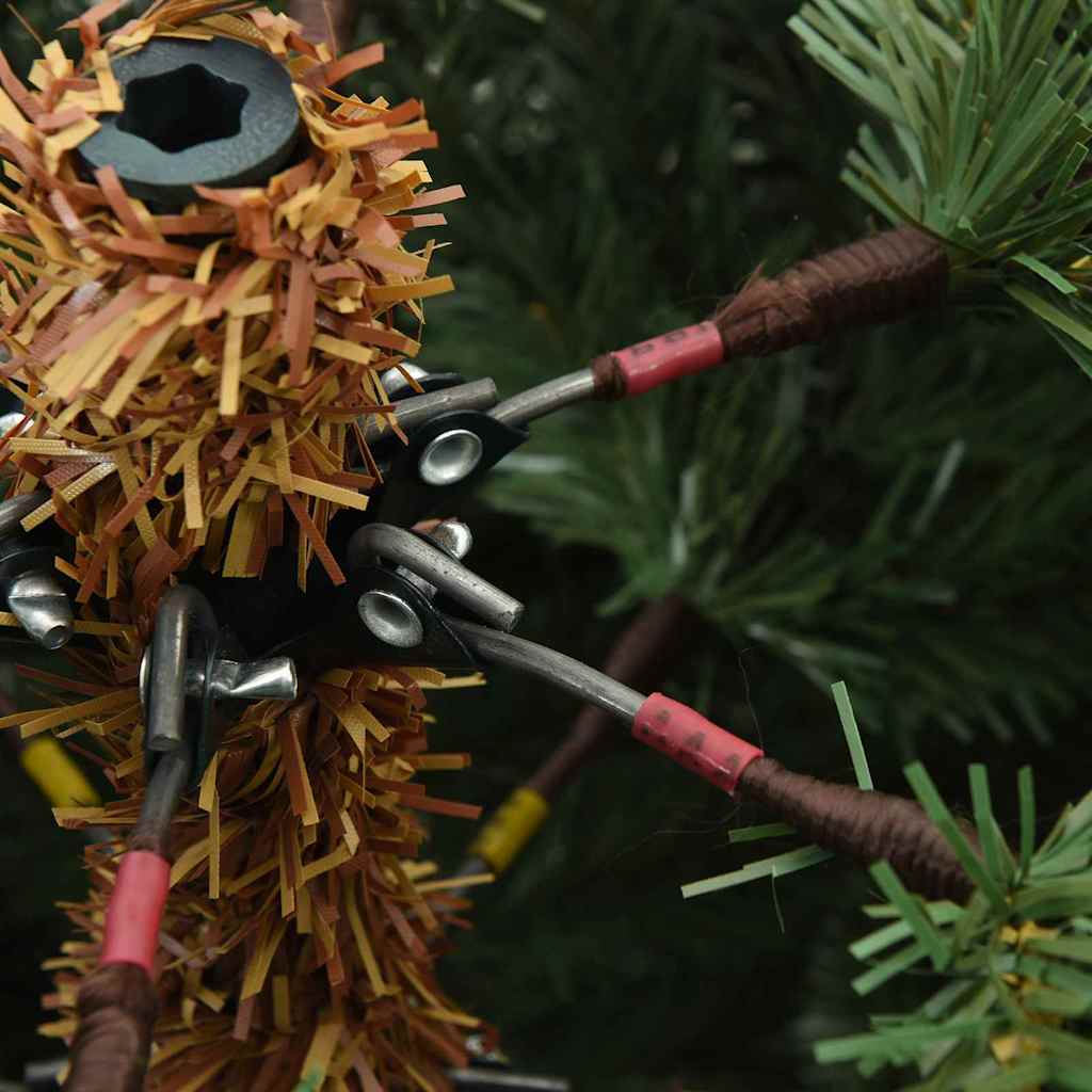 Künstlicher klappbarer Weihnachtsbaum Grün 210 cm PVC, Stahl