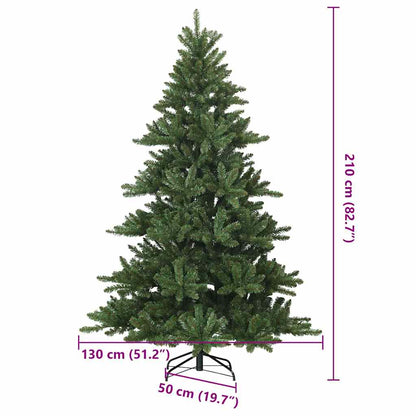 Künstlicher klappbarer Weihnachtsbaum Grün 210 cm PVC, Stahl