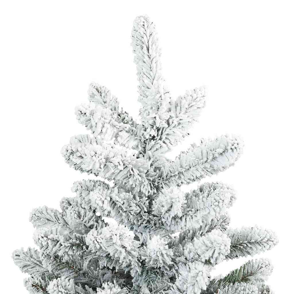 Künstlicher Scharnier-Weihnachtsbaum schneebedeckt Weiß 150 cm