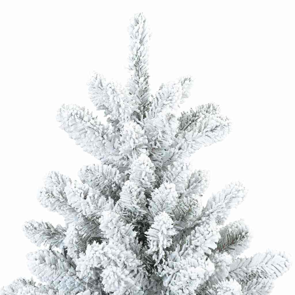 Künstlicher Scharnier-Weihnachtsbaum schneebedeckt Weiß 210 cm