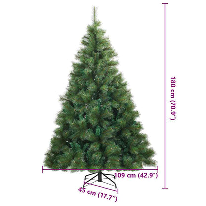 Künstlicher klappbarer Weihnachtsbaum Grün 180 cm PVC, Stahl