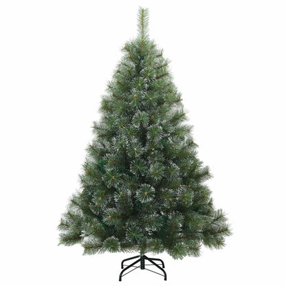 Künstlicher Scharnier-Weihnachtsbaum schneebedeckt Grün 120 cm