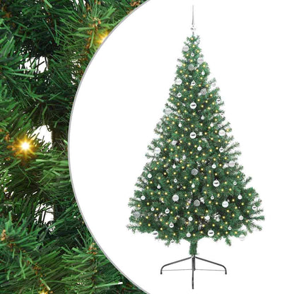 Künstlicher vorbeleuchteter Weihnachtsbaum Grün 240 cm PVC