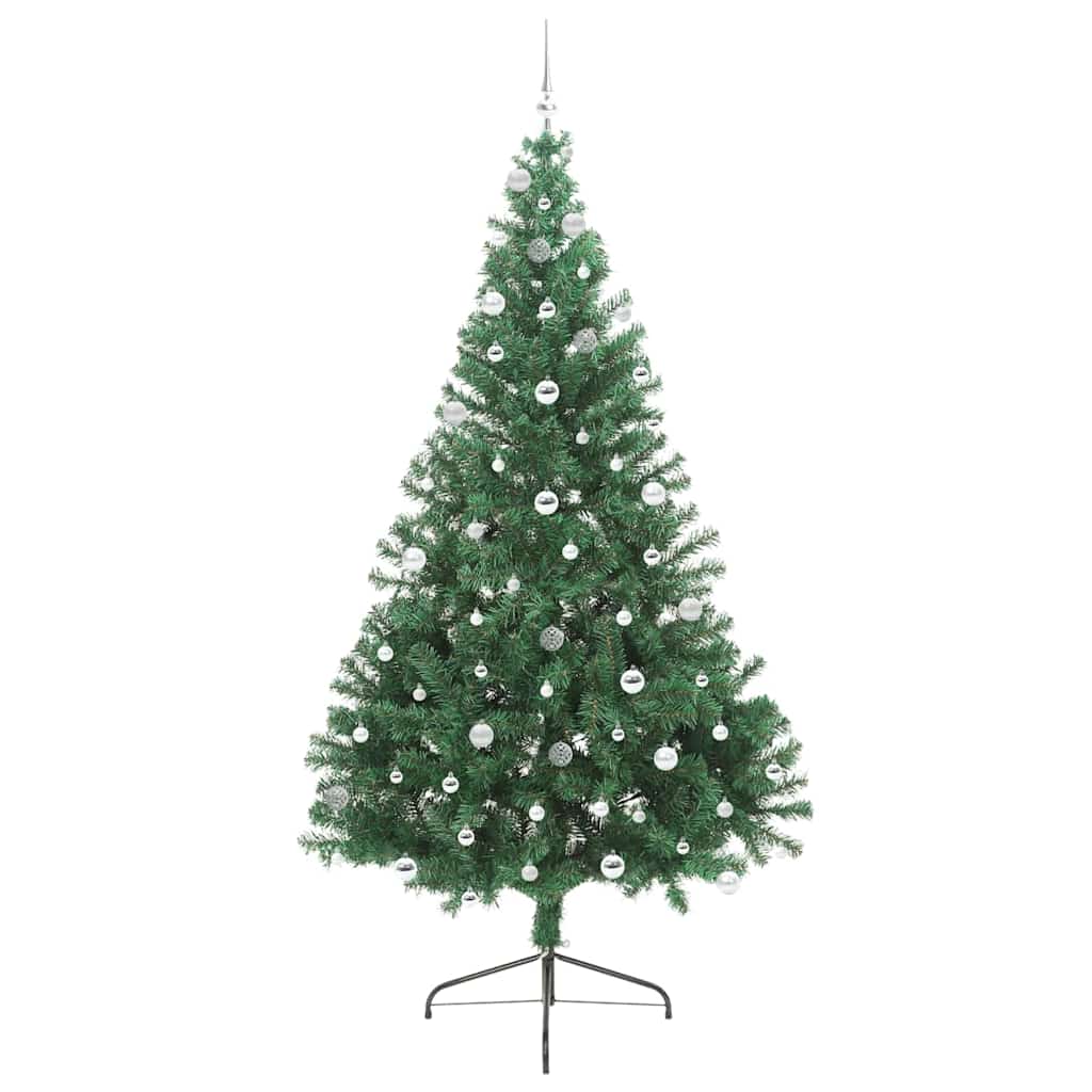 Künstlicher vorbeleuchteter Weihnachtsbaum Grün 240 cm PVC