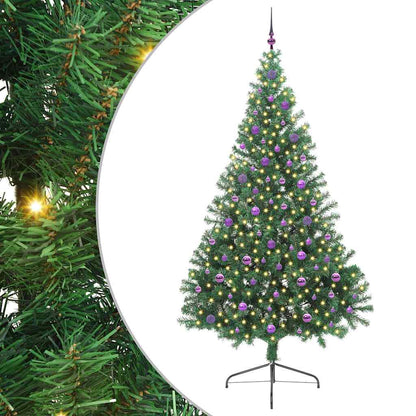 Künstlicher vorbeleuchteter Weihnachtsbaum Grün 240 cm PVC