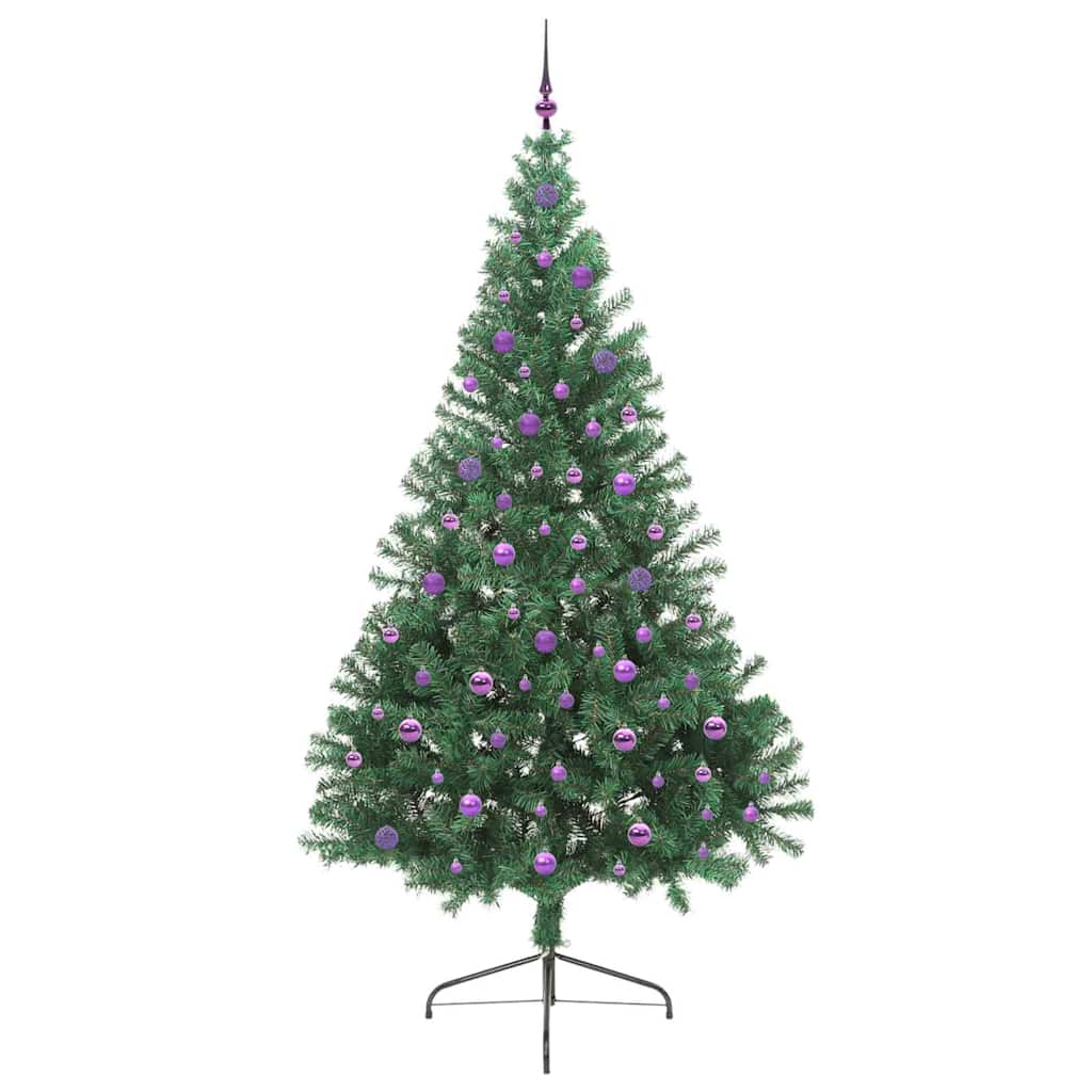 Künstlicher vorbeleuchteter Weihnachtsbaum Grün 240 cm PVC