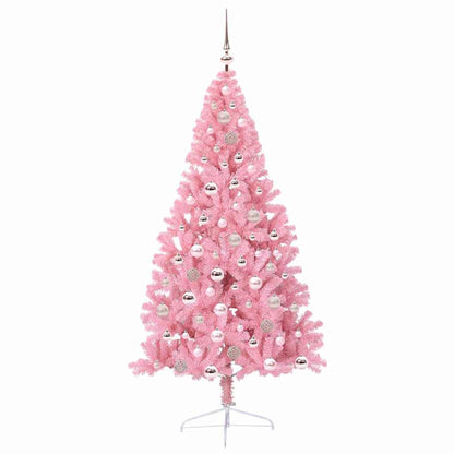 Künstlicher vorbeleuchteter Weihnachtsbaum Rosa 180 cm PVC