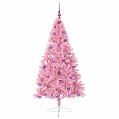 Künstlicher vorbeleuchteter Weihnachtsbaum Rosa 180 cm PVC