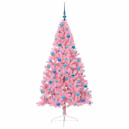Künstlicher vorbeleuchteter Weihnachtsbaum Rosa 180 cm PVC